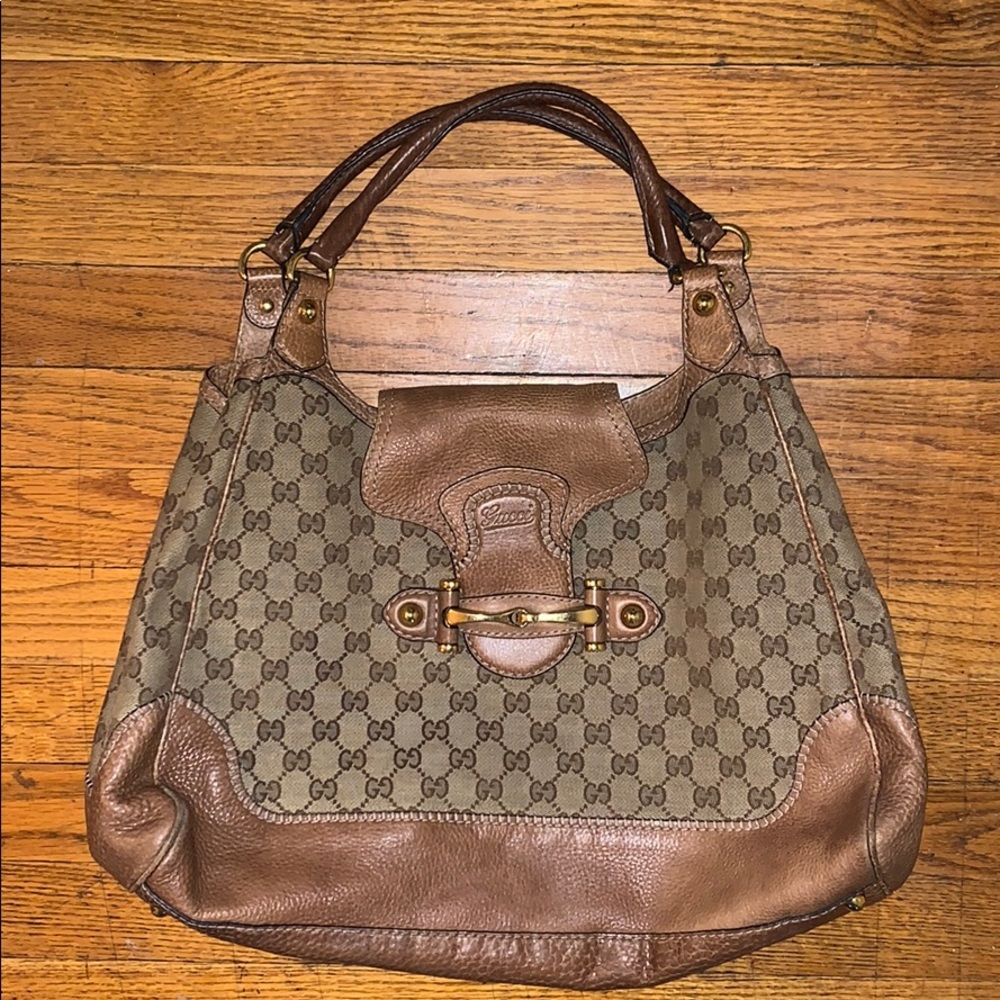 Gucci Monogram New Pelham Shoulder/Hobo Bag